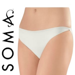 SOMA VANISHING EDGE Microfiber Bikini in Silver Eucalyptus XL